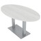 Skutchi Designs 33.5 in W, 59.5 in L, 29 in H, Engineered Wood Top, White HAR-OVL-34x60-DOU-WHCYPRESS - alternate 1
